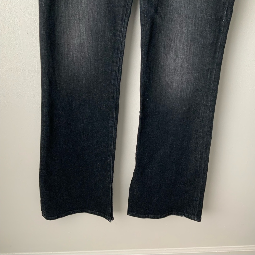 NWT GOOD AMERICAN Bootcut Jeans Split Seam Cashmere Blend Black 218 Size 10 - Picture 12 of 15